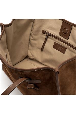 Marcella shopping bag brown suede leather GIANNI CHIARINI | BS8990CMPL14275